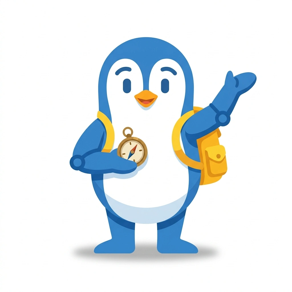 Penny the Penguin, the guide who teaches the How to Learn Anything course