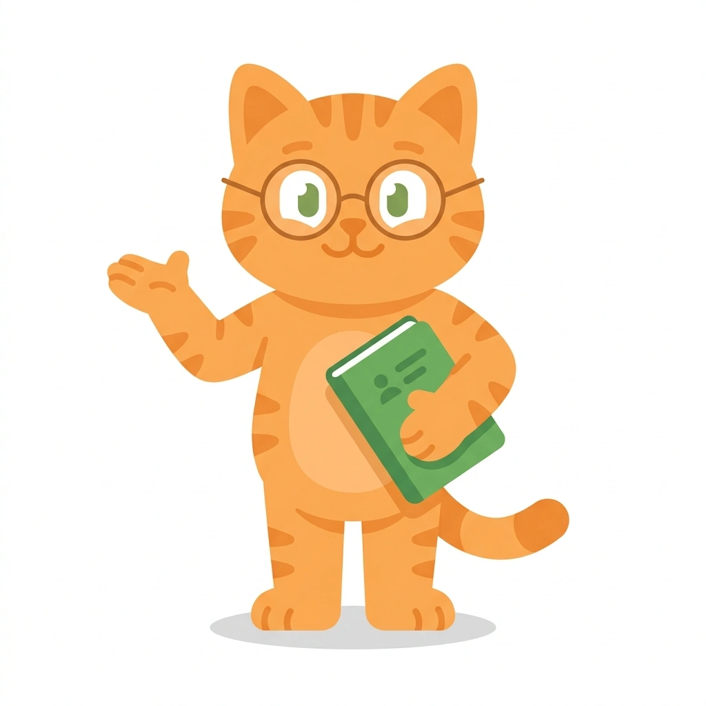Tabitha the Tabby, the guide who teaches the Spreadsheets in Practice: Real-World Data course