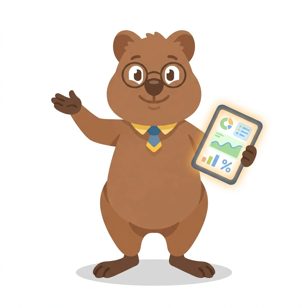 Quinn the Quokka, the guide who teaches the Amazon QuickSight AI for Marketing course