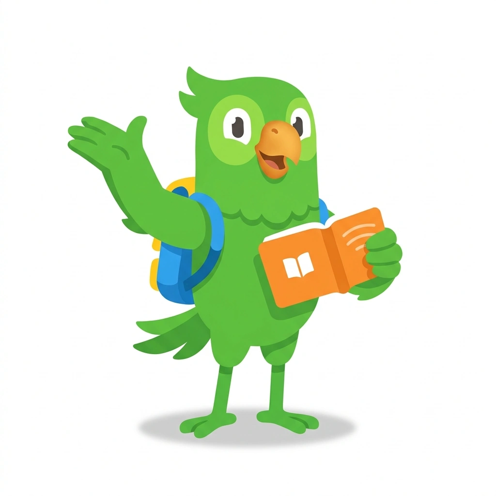 Pippa the Parrot, the guide who teaches the Inglés para el día a día course
