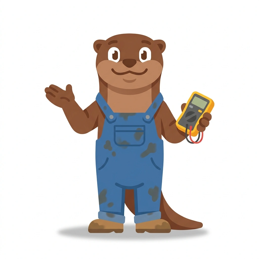 Otto the Otter, the guide who teaches the Automotive Electrical Diagnosis course
