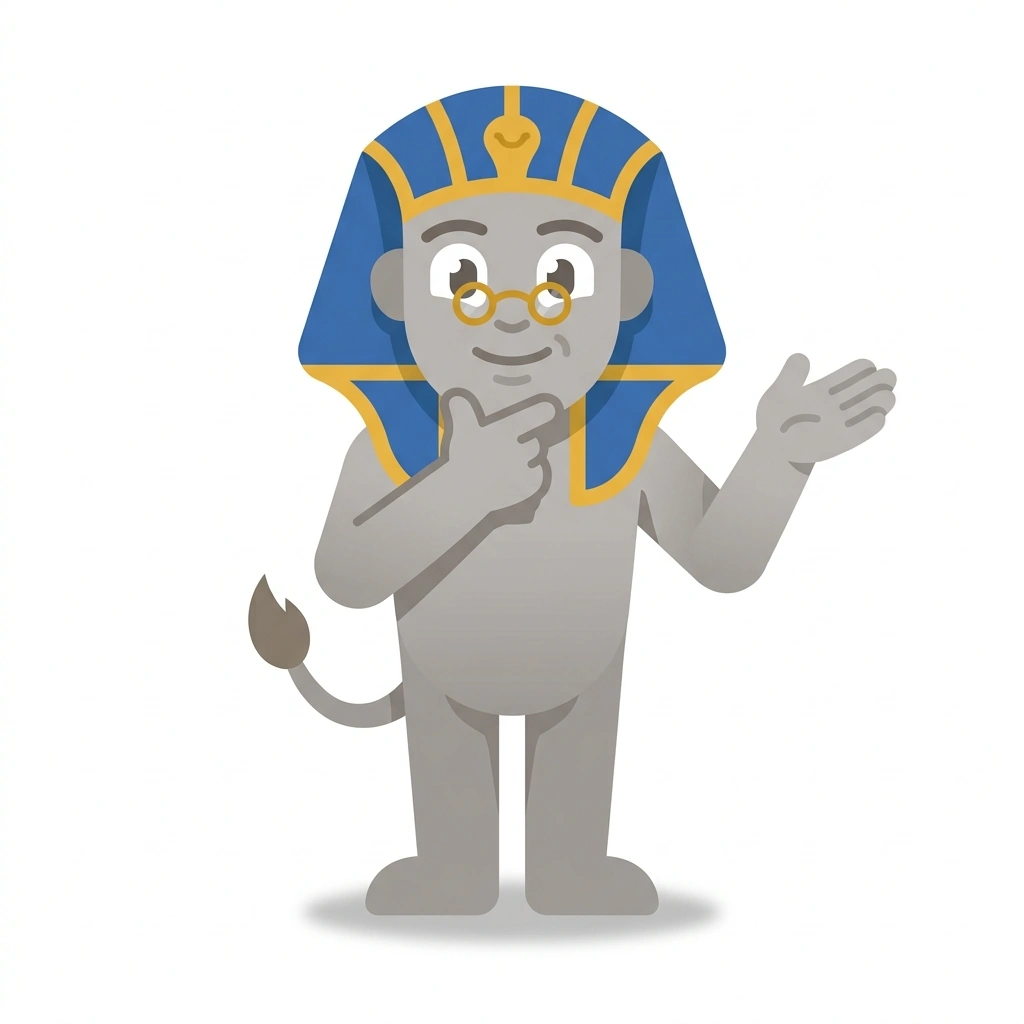 Solly the Sphinx, the guide who teaches the Ethics and the Law course