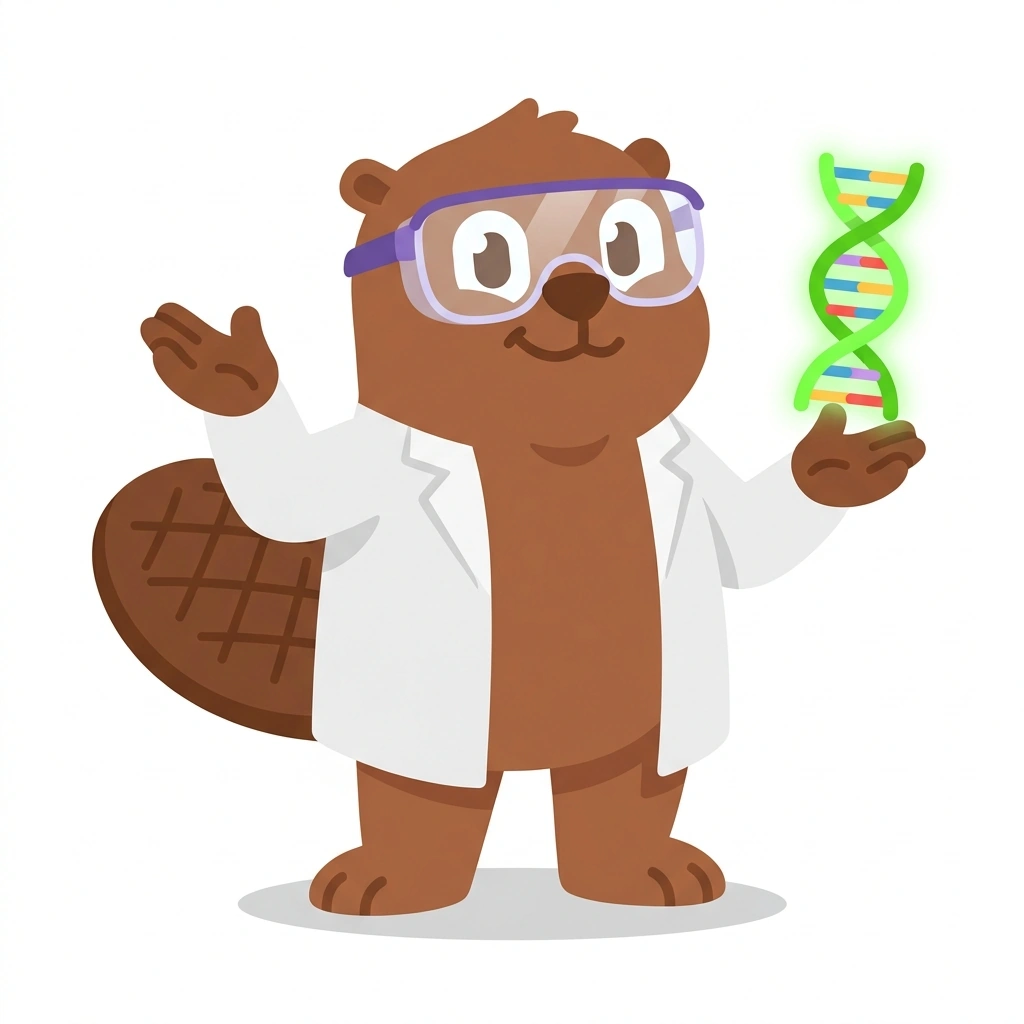 Bennie the Bio-Beaver, the guide who teaches the Bioengineering in the Real World course