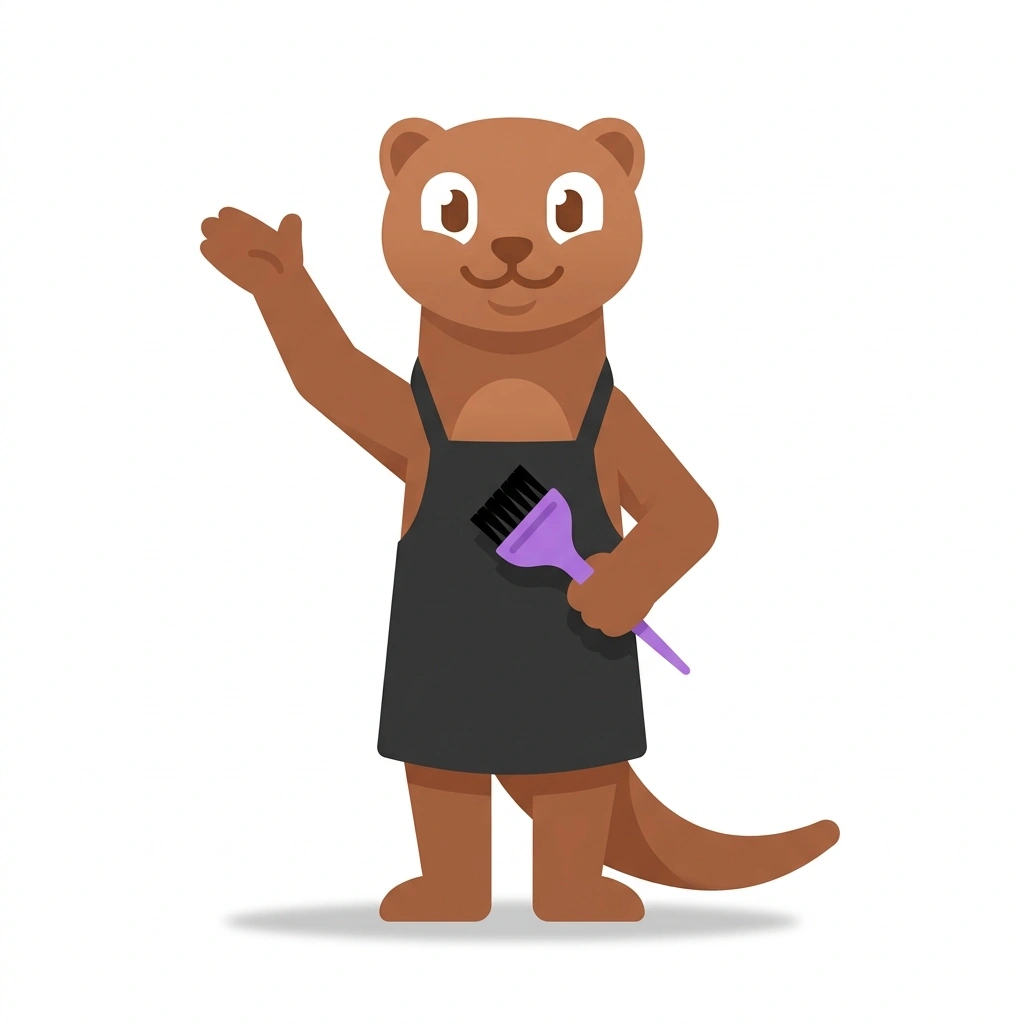 Milo the Mink, the guide who teaches the Formulating with Matrix Hair Color course