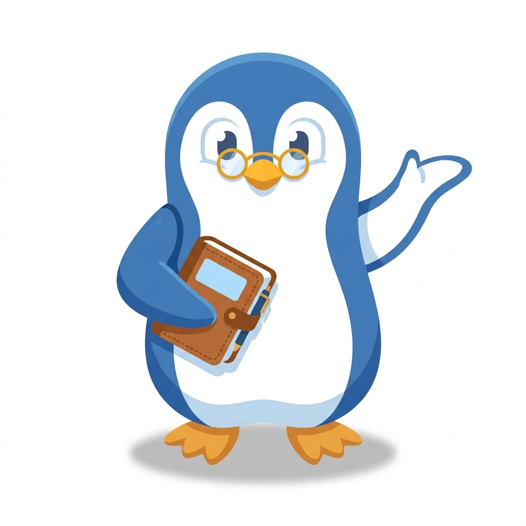 Pascal the Penguin, the guide who teaches the Core Philosophical Standpoints course