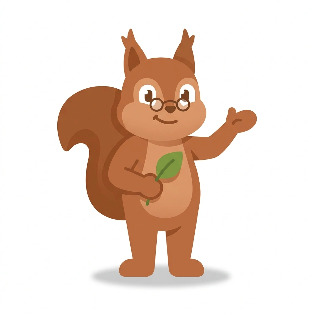 Sammy the Squirrel, the guide who teaches the Natural Supplements for ADD course