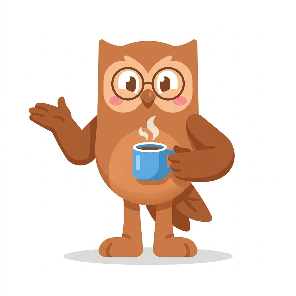 Baldomero el Búho, the guide who teaches the El arte de leer con café course