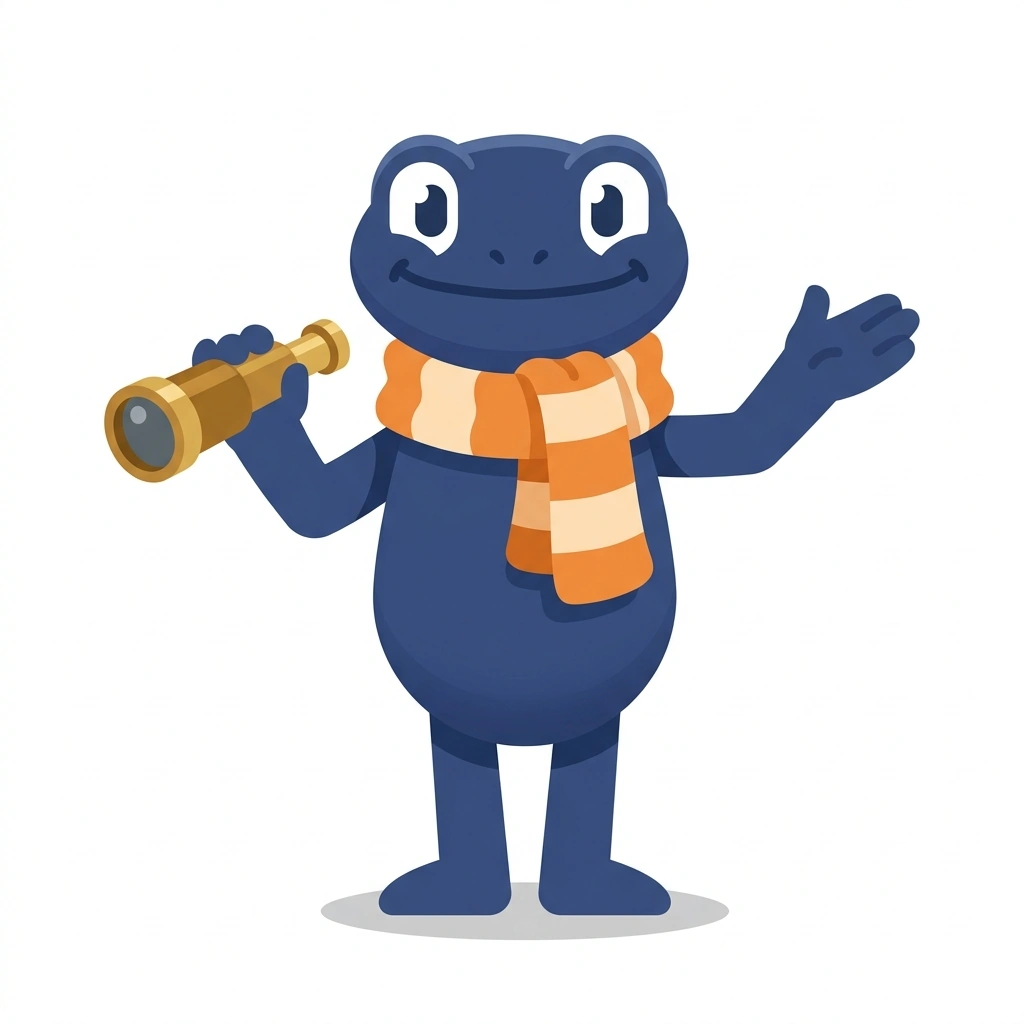 Nova the Newt, the guide who teaches the Decoding the Night Sky course