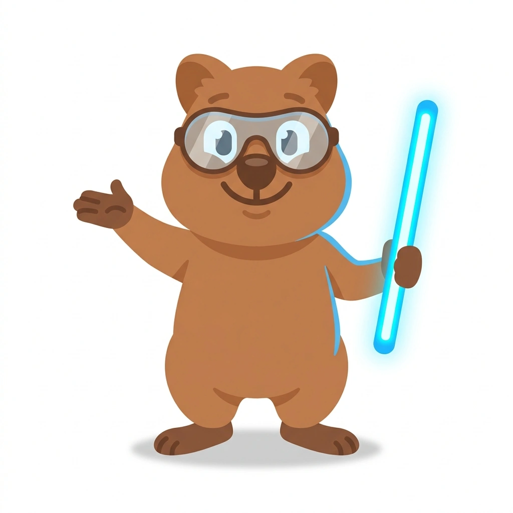 Quark the Quokka, the guide who teaches the Quantum Physics at Work course