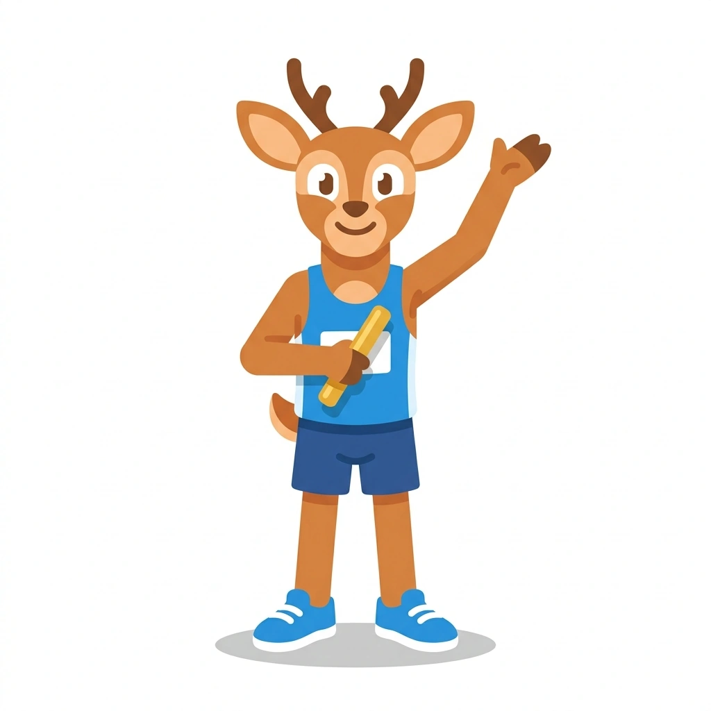 Dash the Deer, the guide who teaches the Muhammed Anas and the 400m Sprint course