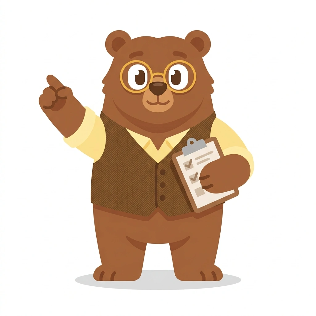 Barnaby the Bear, the guide who teaches the How Investors Read Business Plans course