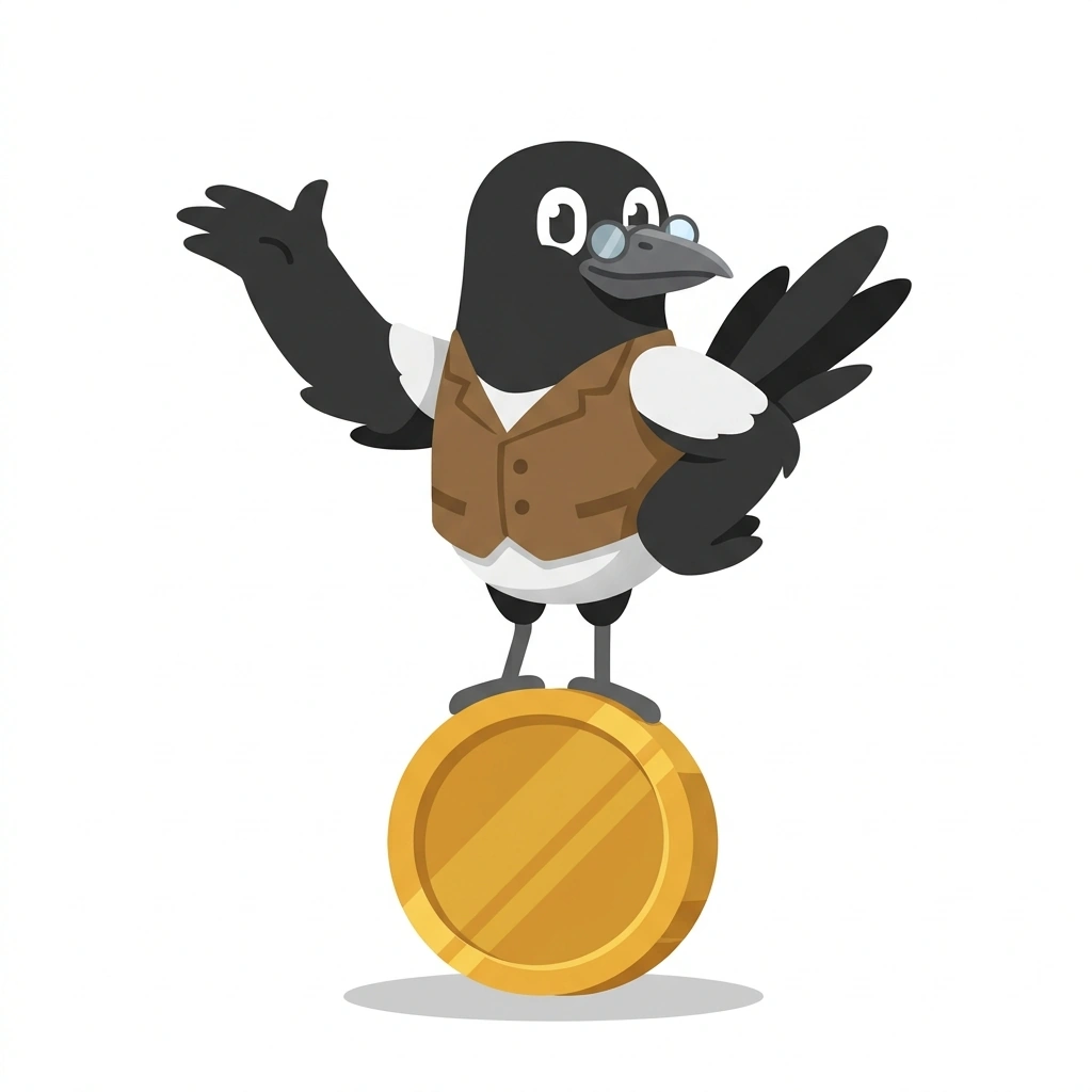 Marcus the Magpie, the guide who teaches the Warfare Strategies for Making Money course