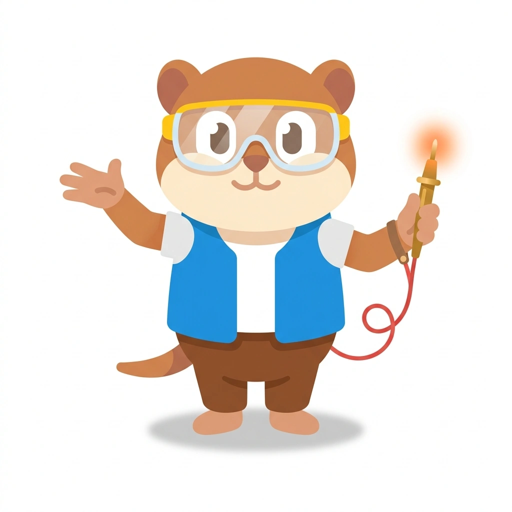 Volt the Vole, the guide who teaches the How Electronics and Sensors Work course
