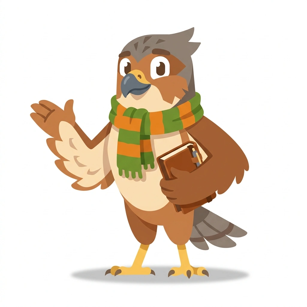 Farrah the Falcon, the guide who teaches the The Experience of Exile course