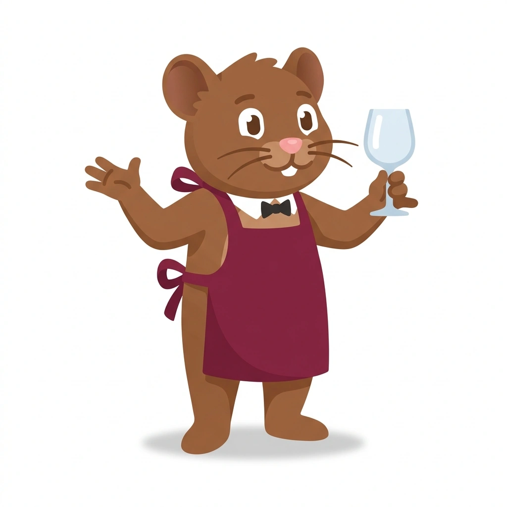 Vinnie the Vole, the guide who teaches the Wine Structure and Longevity course