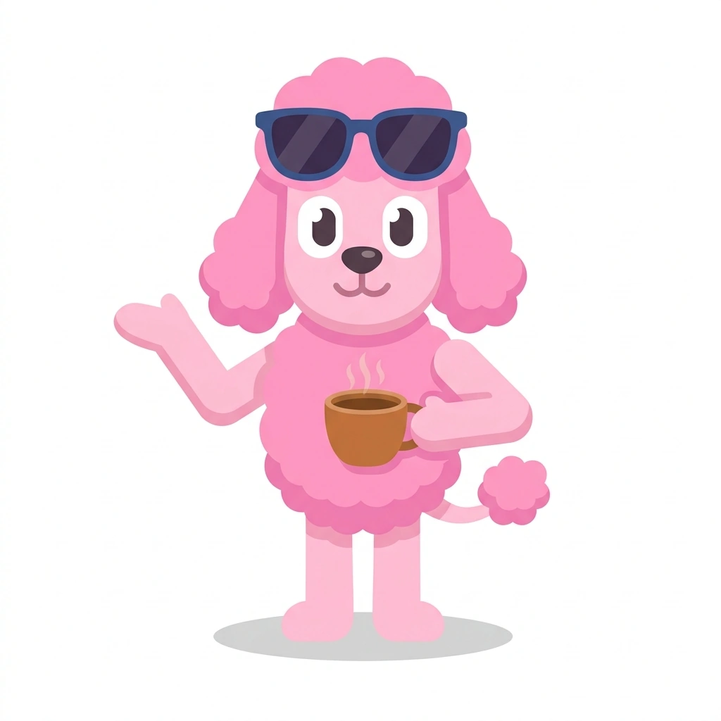 Pip the Poodle, the guide who teaches the Everyday Psychology: Reading People course