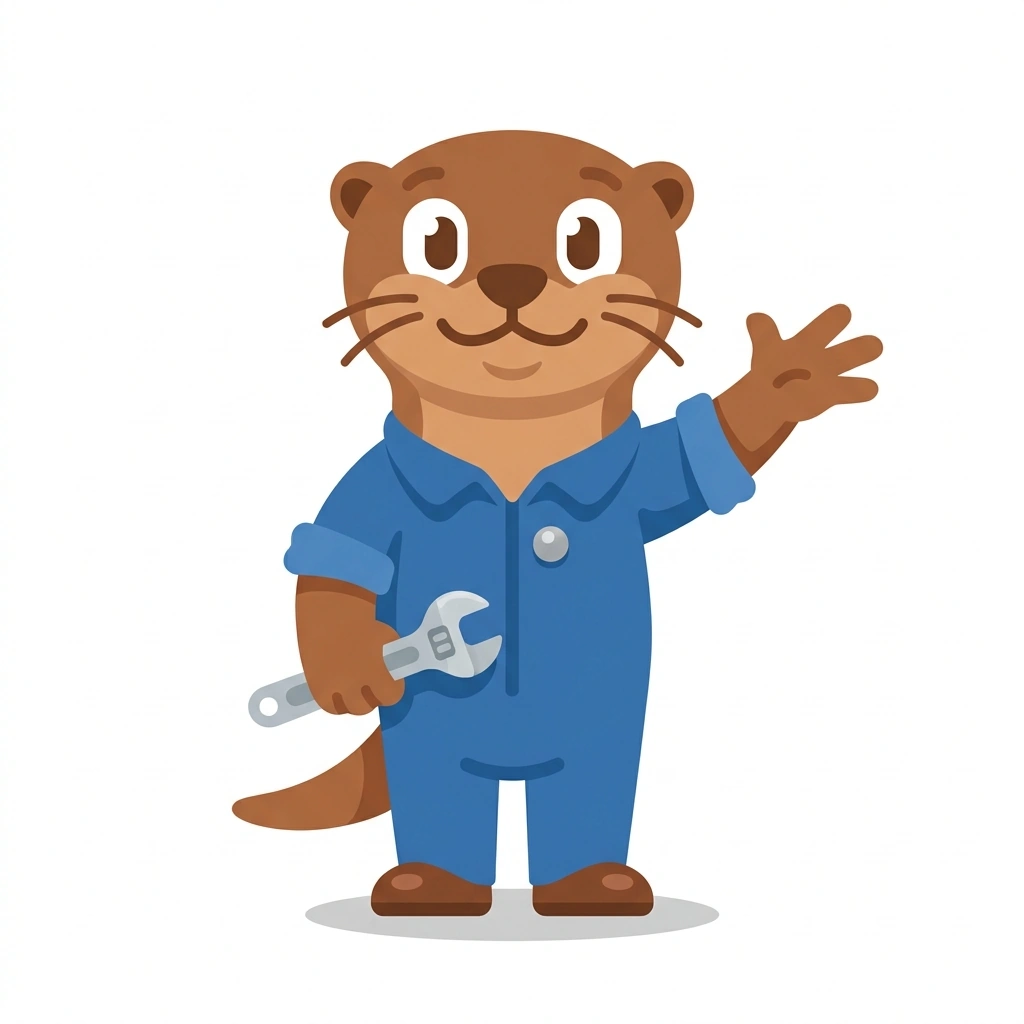 Otto the Otter, the guide who teaches the The Anatomy of Your Car course