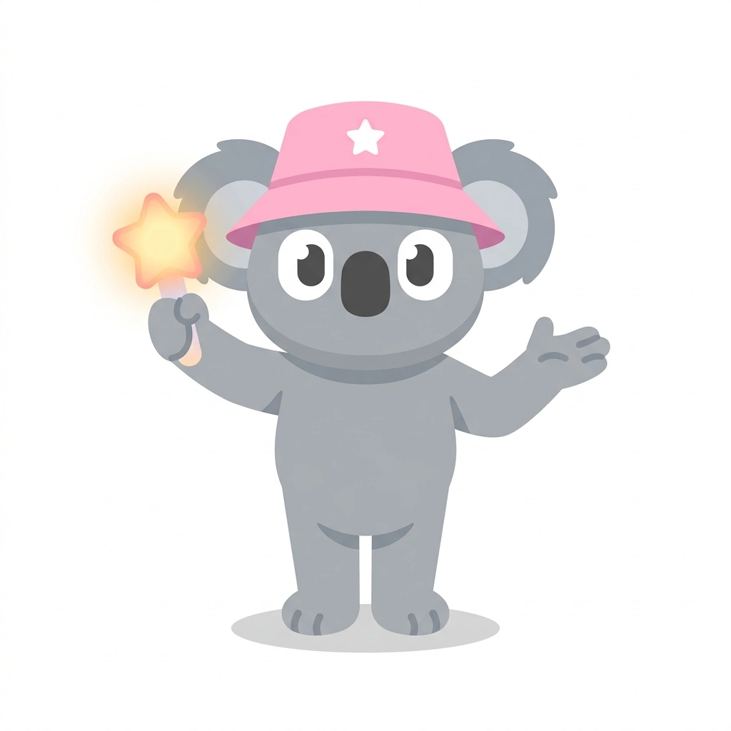 Koko the Koala, the guide who teaches the How K-Pop Works course