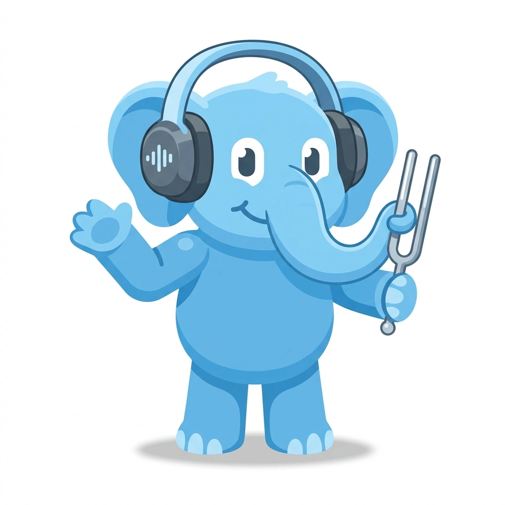 Echo the Elephant, the guide who teaches the The Science of Everyday Sounds course