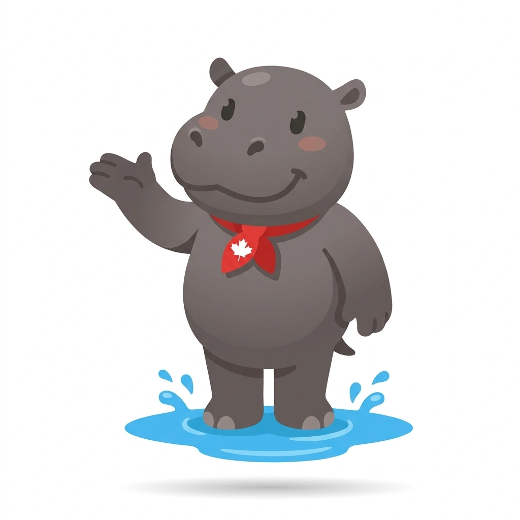 Maple the Mini Hippo, the guide who teaches the Pygmy Hippos at Toronto Zoo course