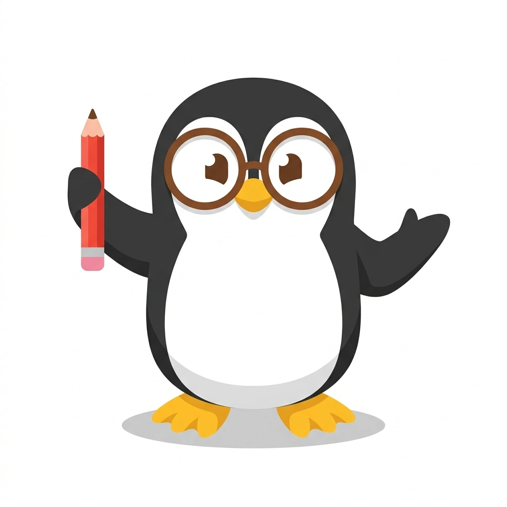 Penny the Punctuation Penguin, the guide who teaches the Semicolons and Then vs. Than course