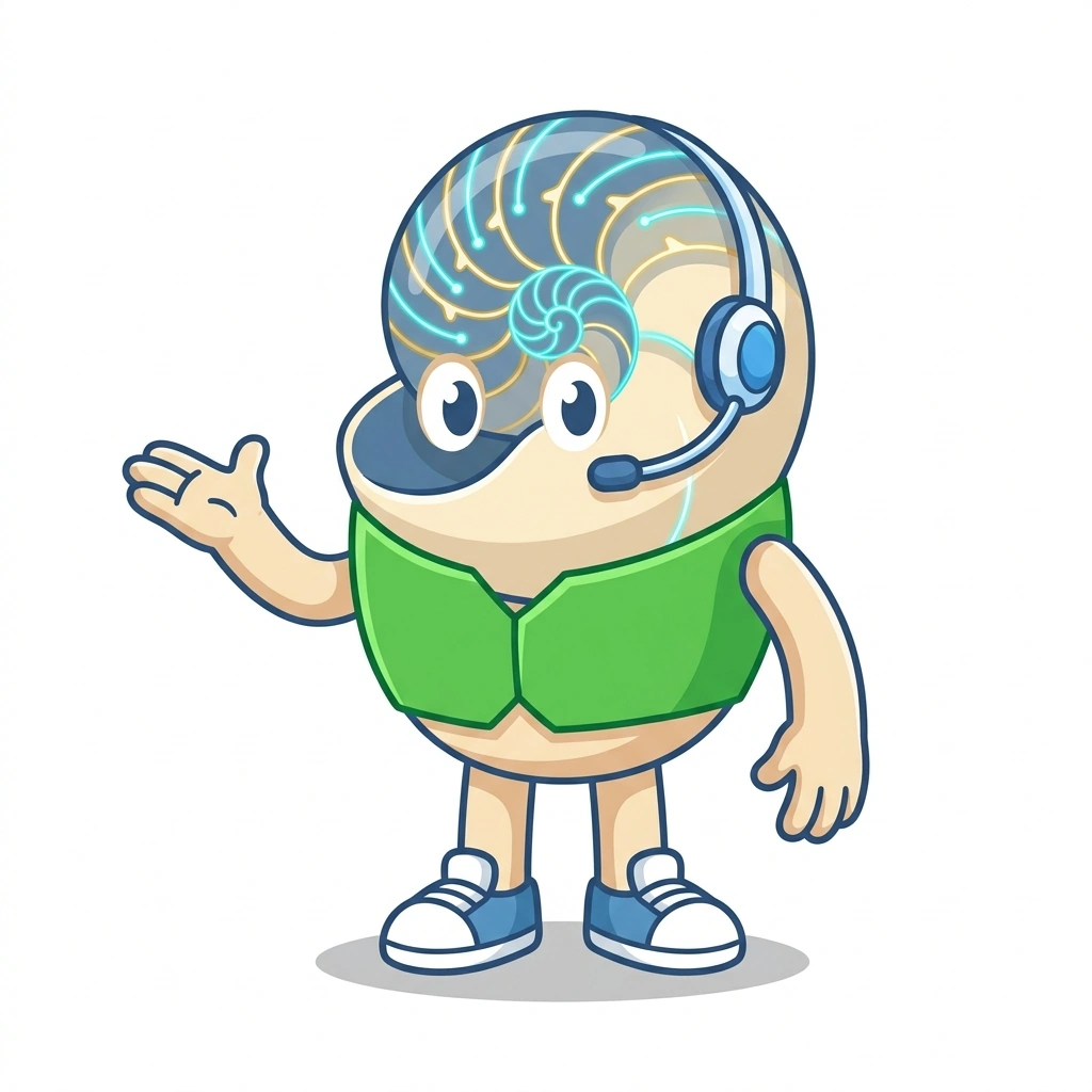 Netty the Nautilus, the guide who teaches the Advanced Network Architecture course