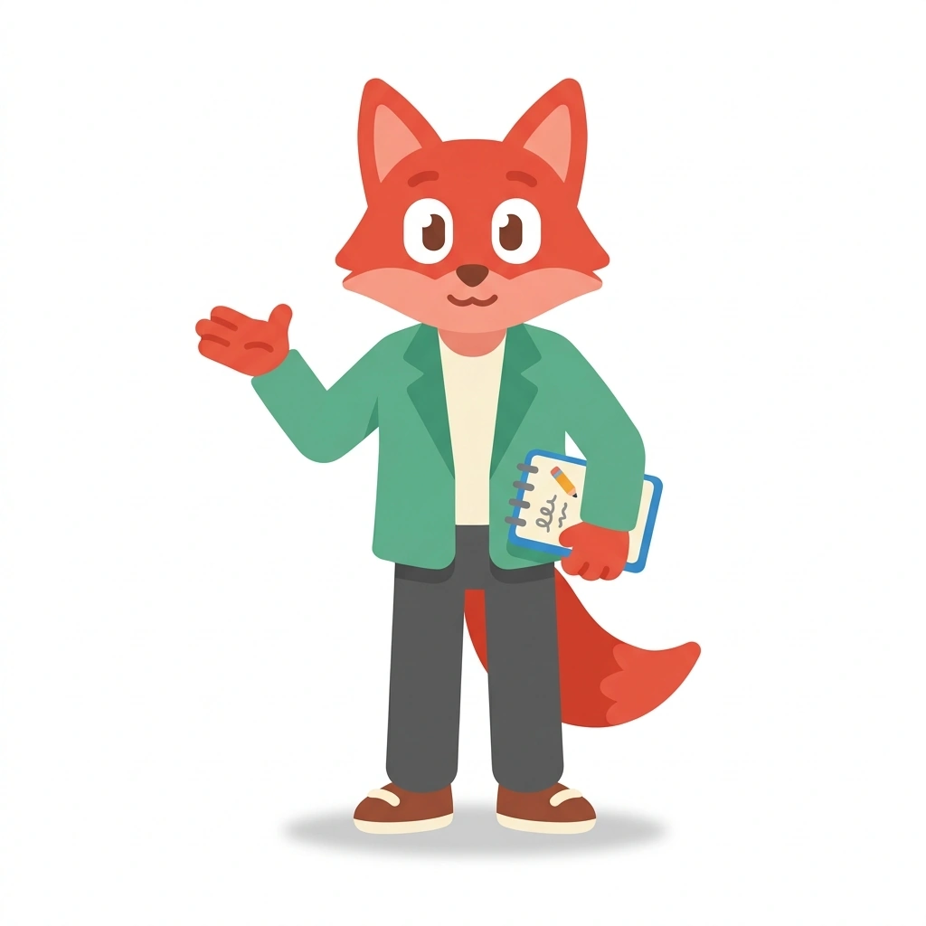 Felix the Fox, the guide who teaches the Flirting and Playful Conversation course
