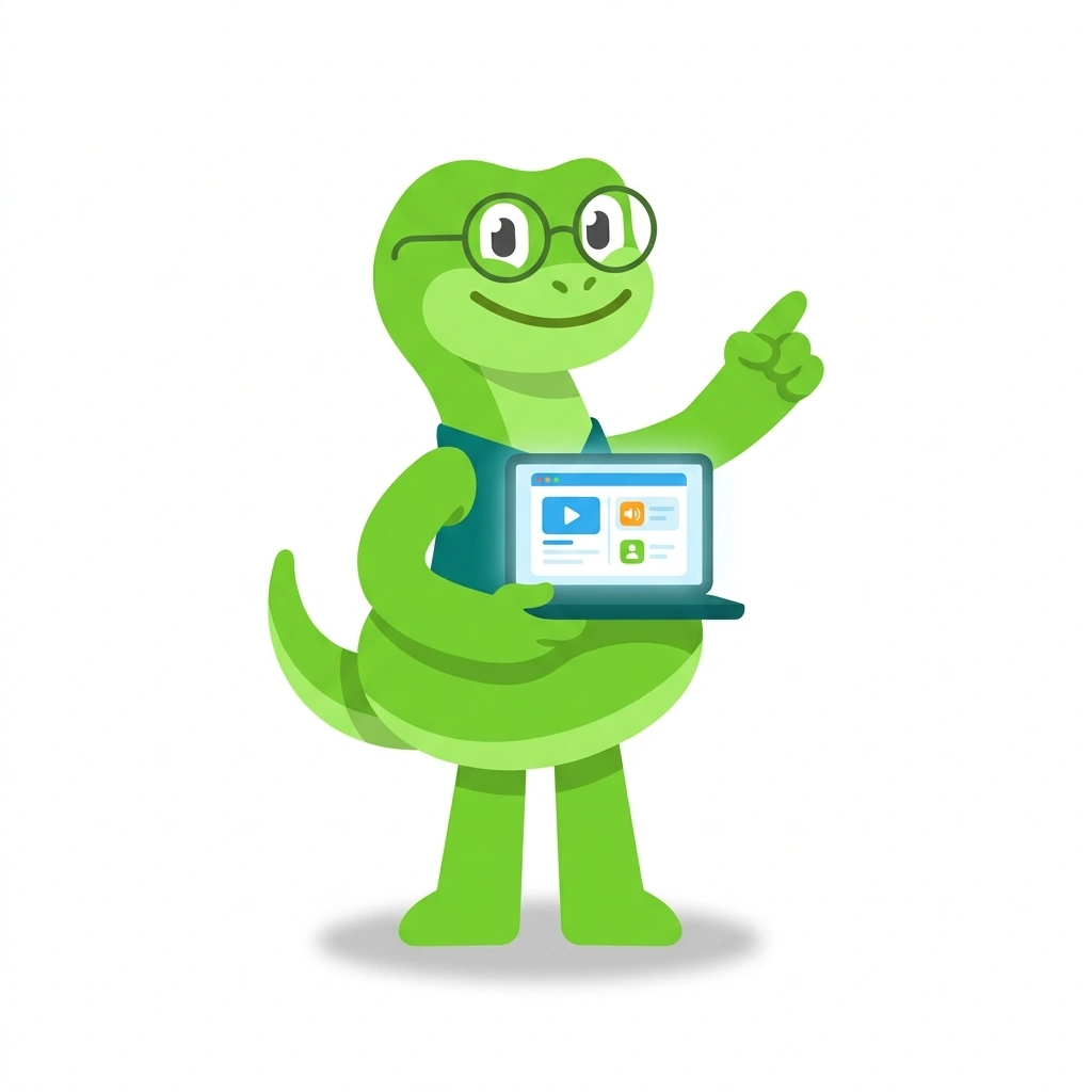Pip the Python, the guide who teaches the Writing Code with Python course