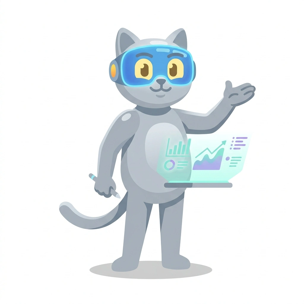 Cipher the Cat, the guide who teaches the Cryptography in Modern Trading course