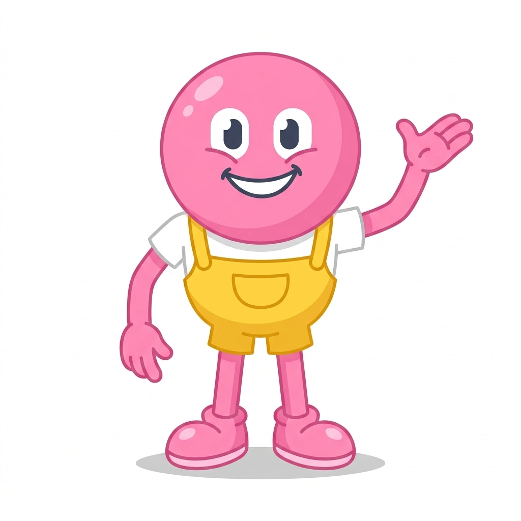 Gus the Gumball, the guide who teaches the How Chewing Gum Is Made course