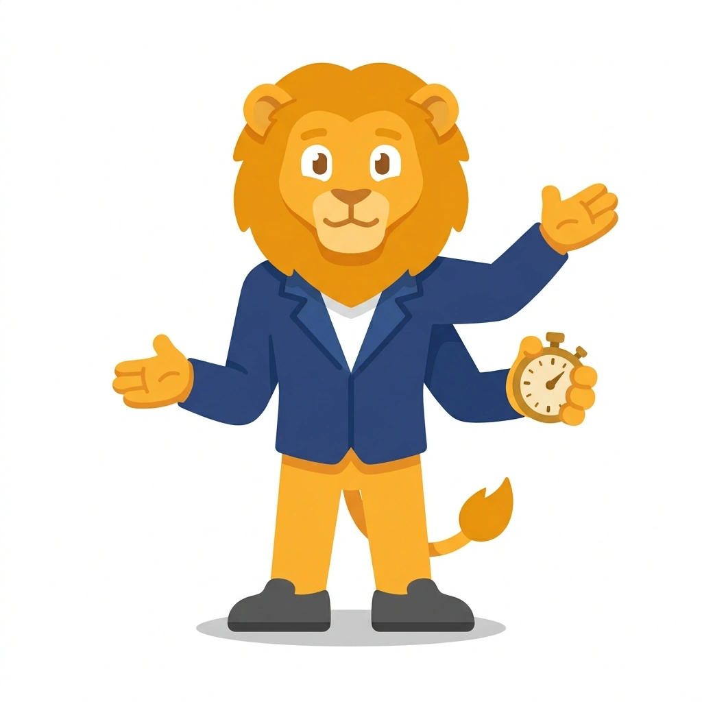 Leo the Lion, the guide who teaches the Building Prime Physique and Presence course