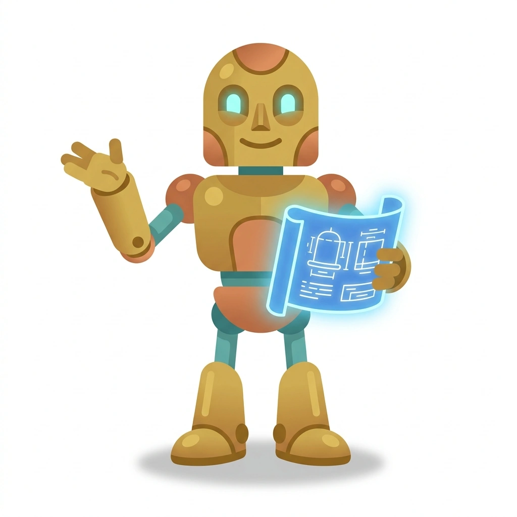Archie the Automaton, the guide who teaches the Building with Agentic Platforms course