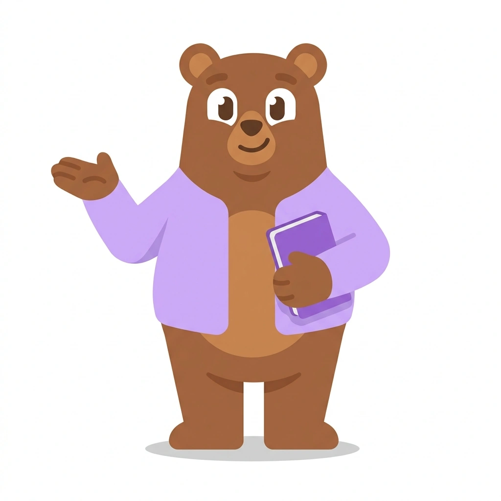 Bella the Bear, the guide who teaches the Understanding Alzheimer's course
