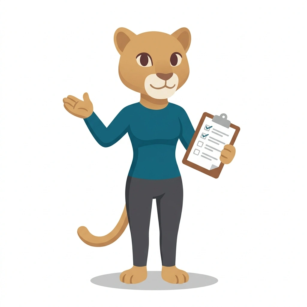 Penny the Puma, the guide who teaches the STOTT Reformer: Essential to Intermediate course