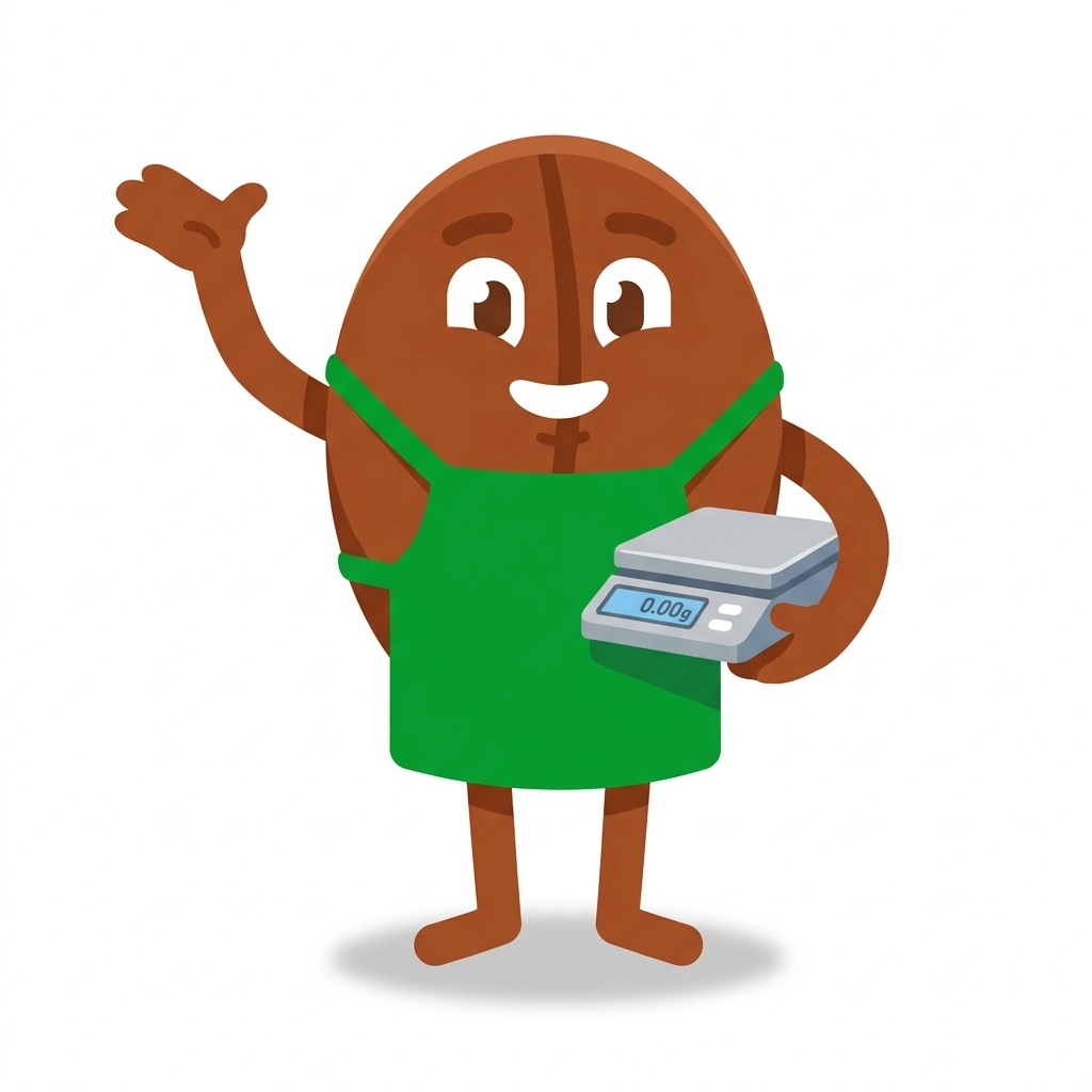 Bibi the Bean, the guide who teaches the Dialing In Your Coffee course