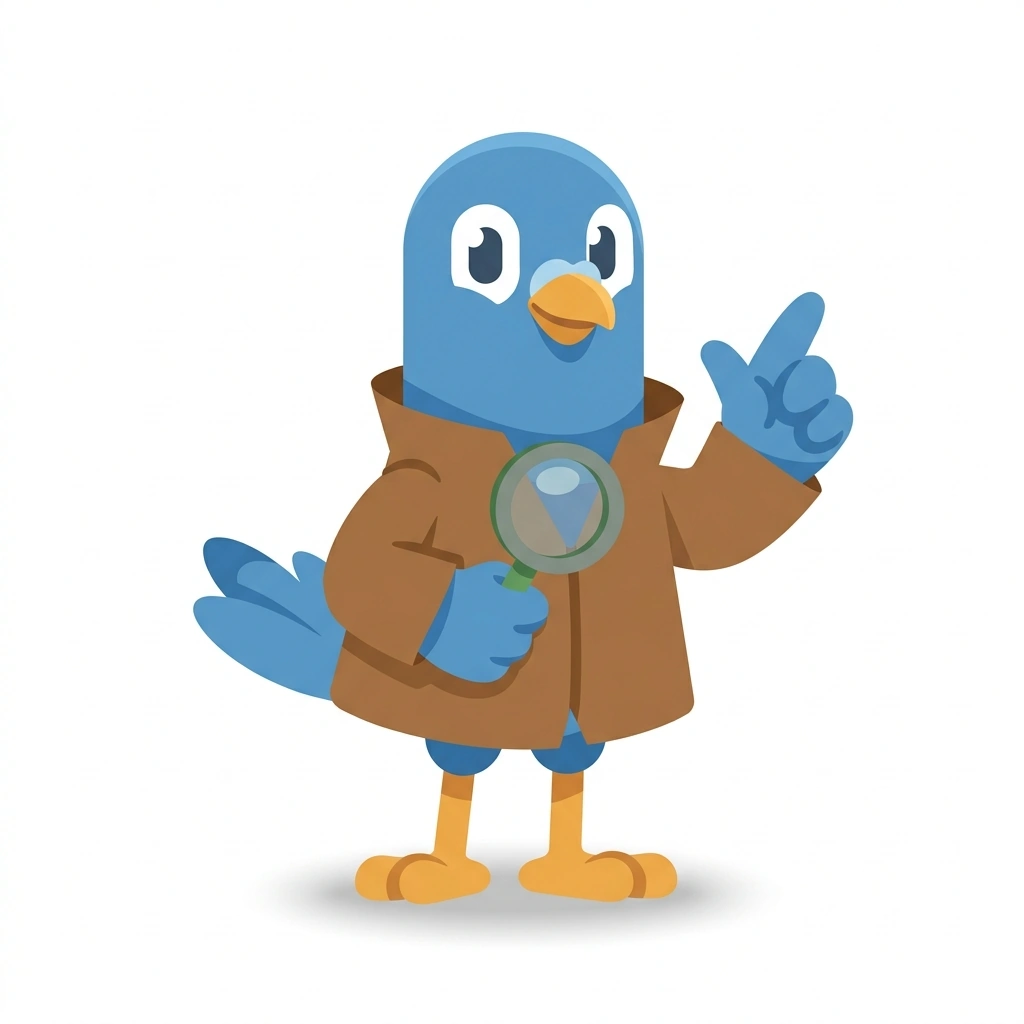 Pip the Pigeon, the guide who teaches the Psychology of Everyday Judgment course