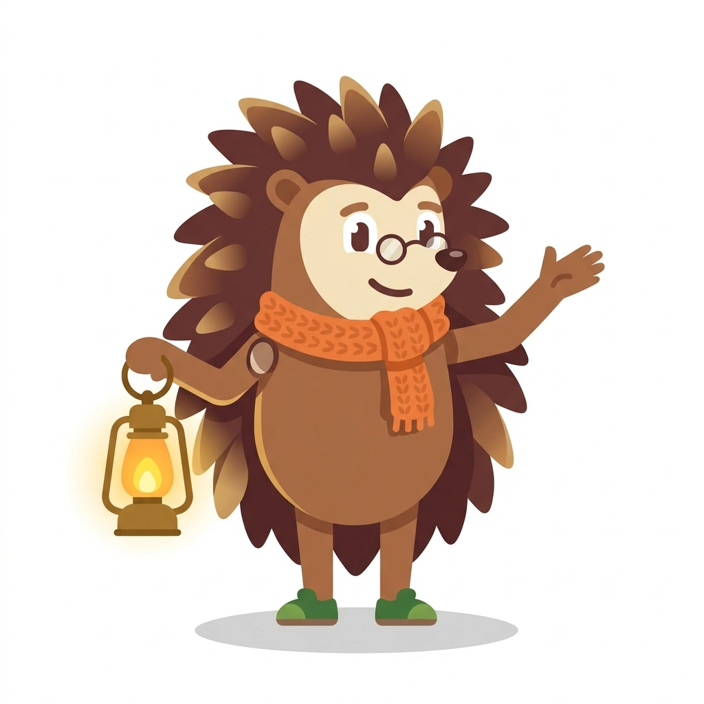 Homer the Hedgehog, the guide who teaches the Reading History Critically course