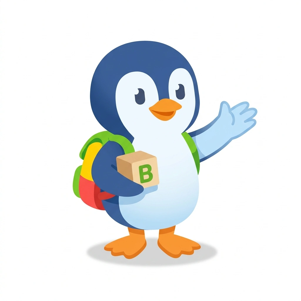 Pip the Penguin, the guide who teaches the Toddlerhood Decoded course