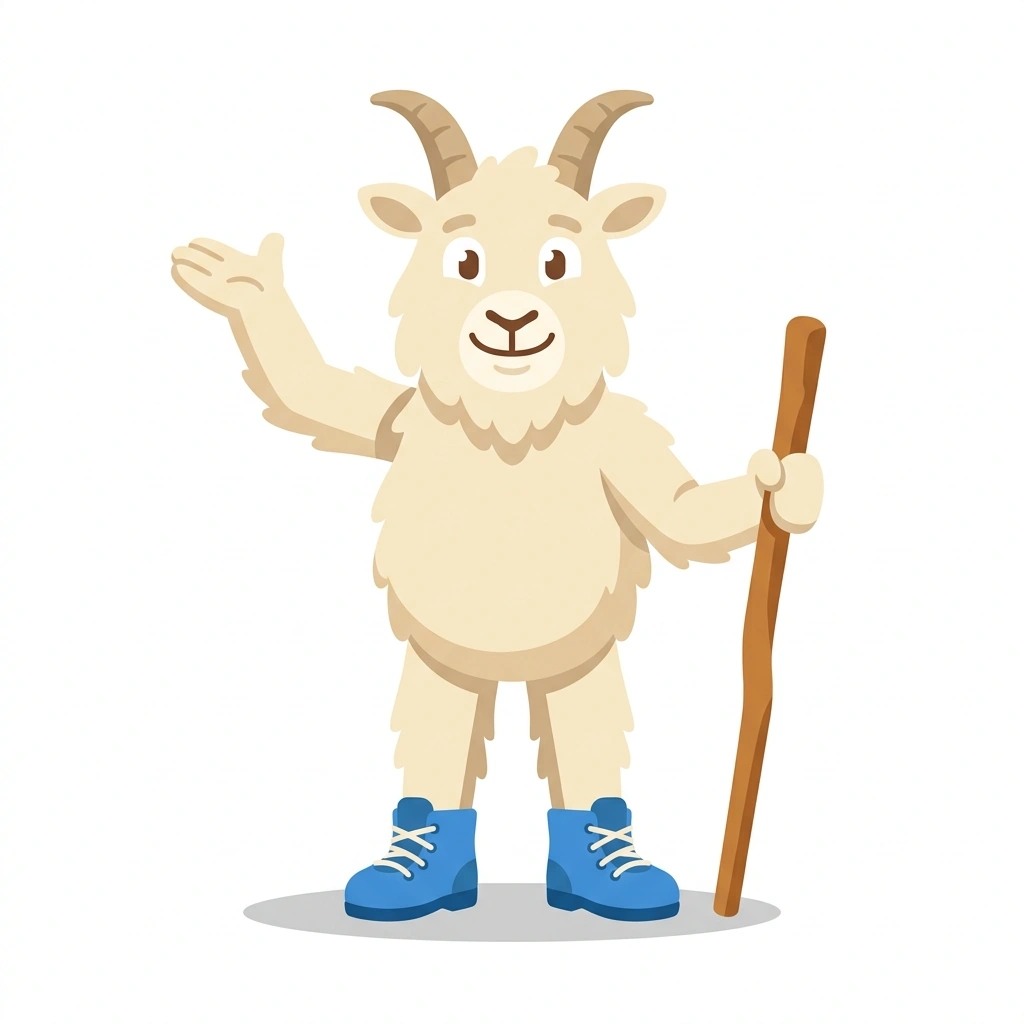Gus the Goat, the guide who teaches the Gradient Descent Step by Step course